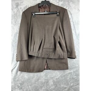 Chester Barrie Savile Row 42S Brown Wool Suit Blazer Pants Super 100s